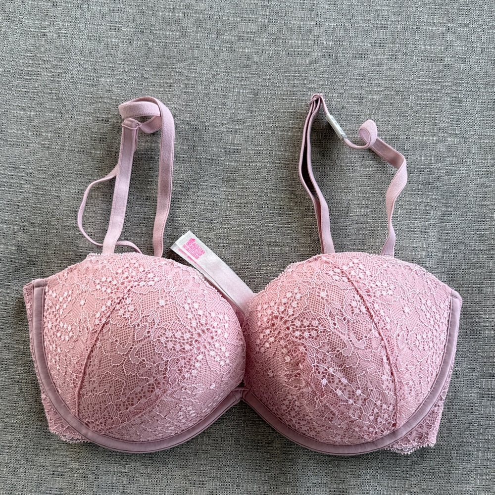 PINK Victoria's Secret Pink Lace Push-Up Bra